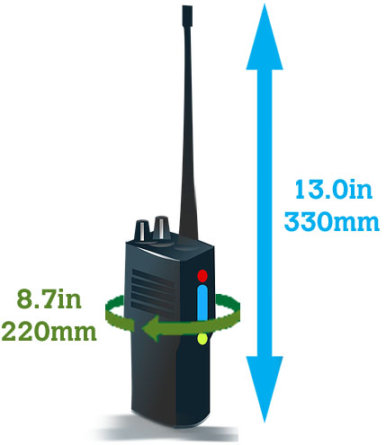 Small VHF PRO Funkgerätetasche