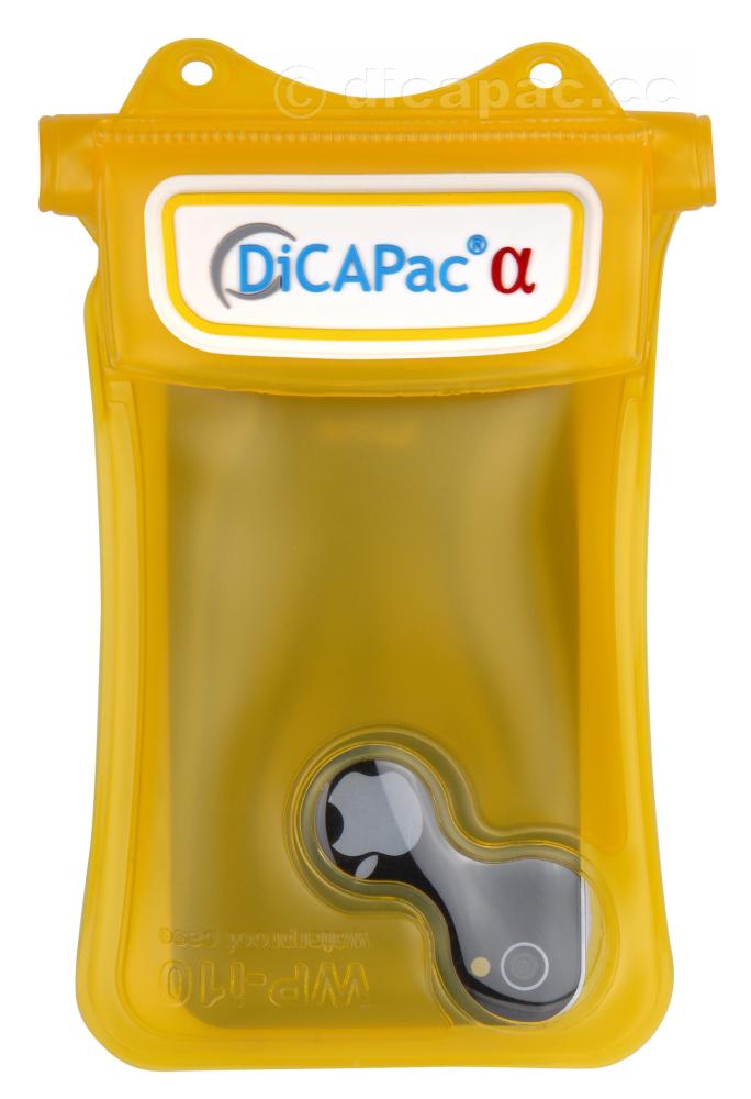 DiCAPac Mini-Smartphone Case wasserdicht gelb