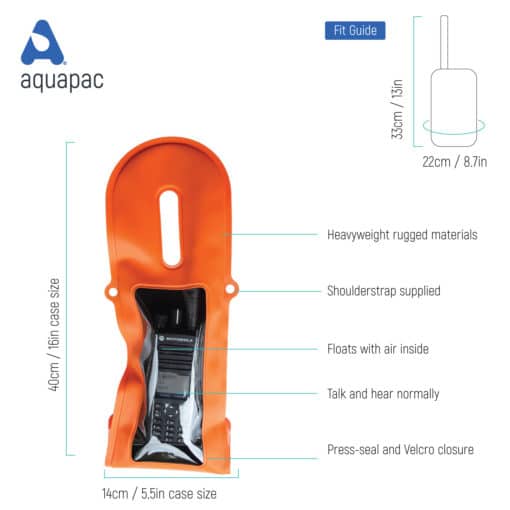 Robuste, wasserdichte Small VHF PRO Tasche, Safety Orange