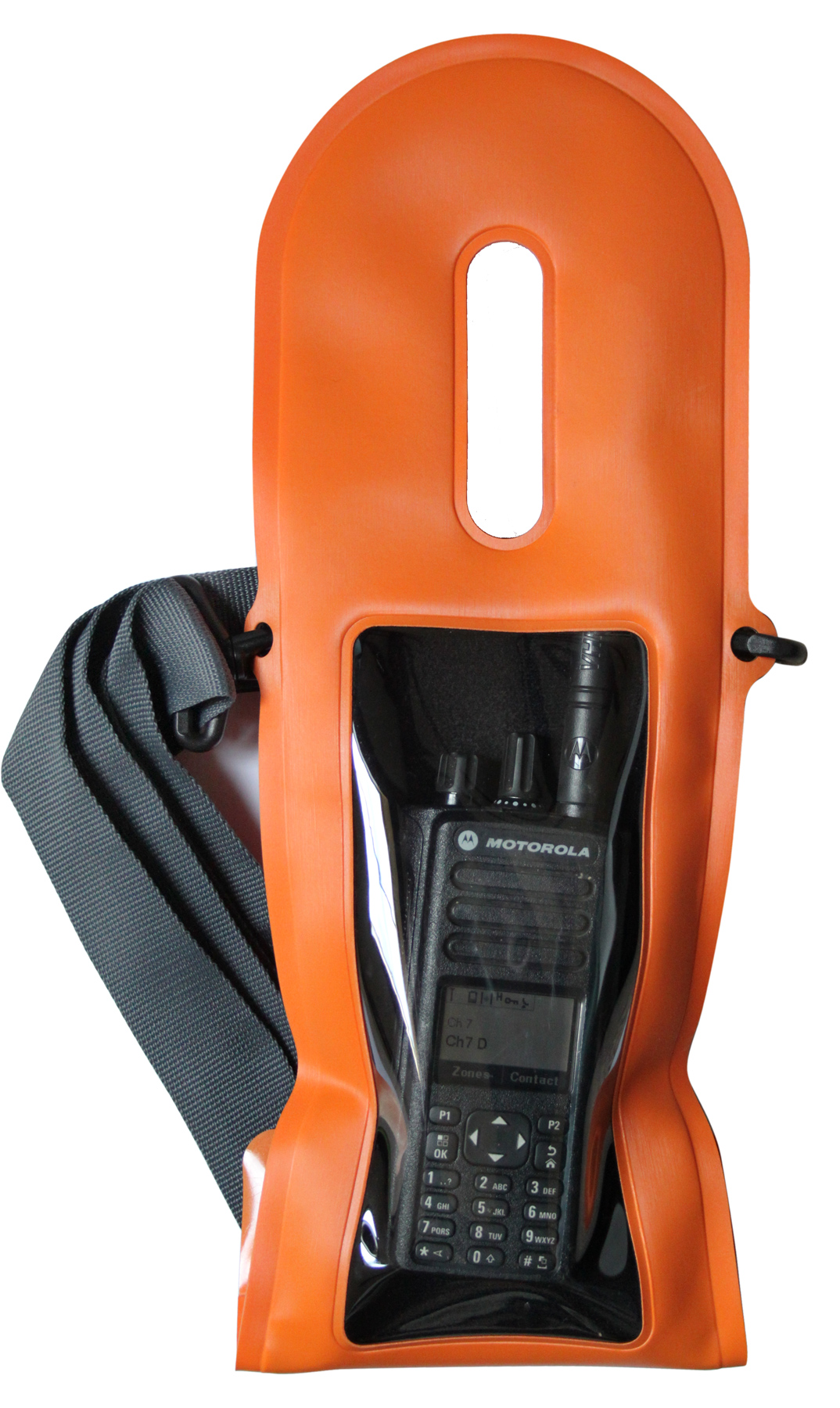 Robuste, wasserdichte Small VHF PRO Tasche, Safety Orange