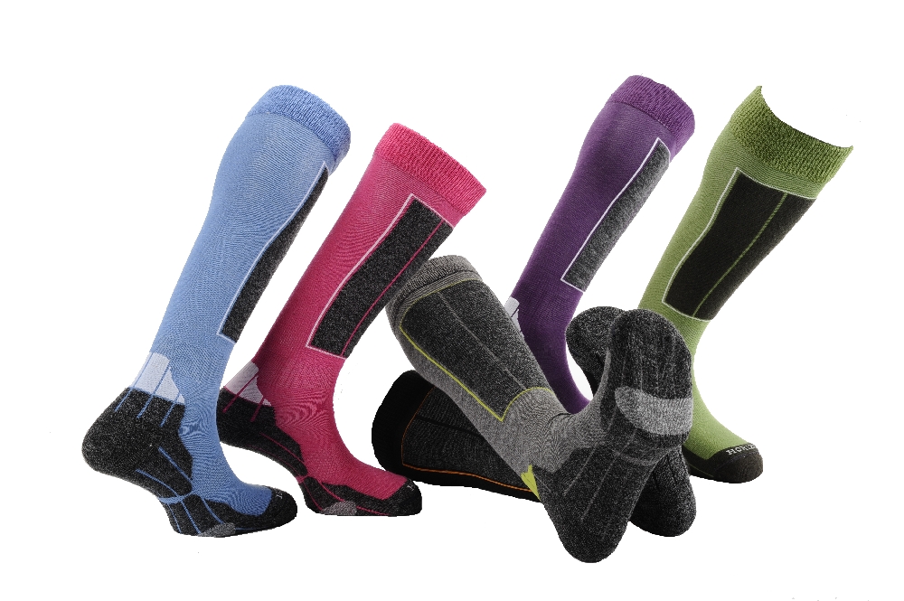 POWDER Merino Wolle technische Ski Socken
