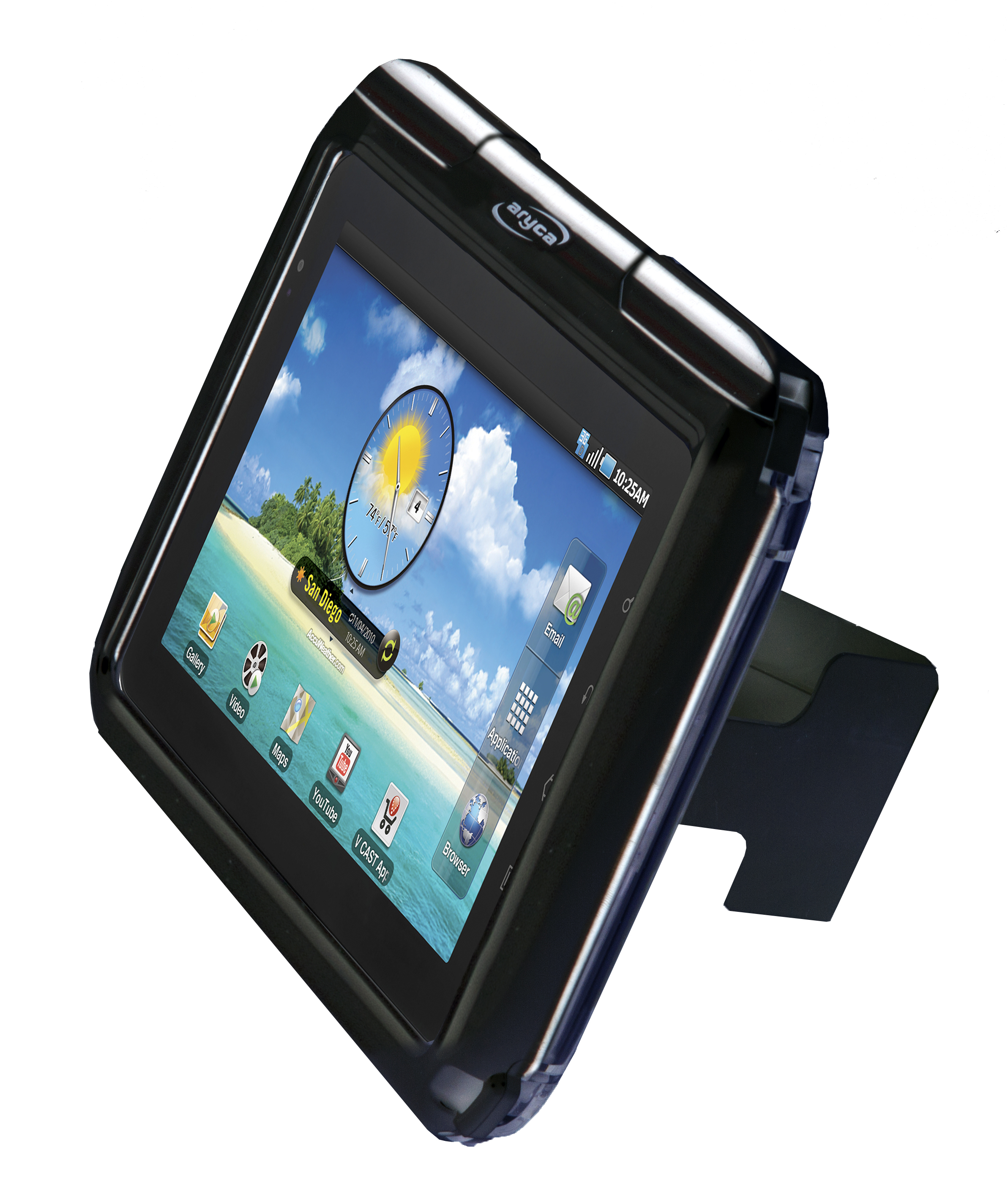 Aryca GT7 Mini-Tablet, wasserdichtes Hardcase, schwarz