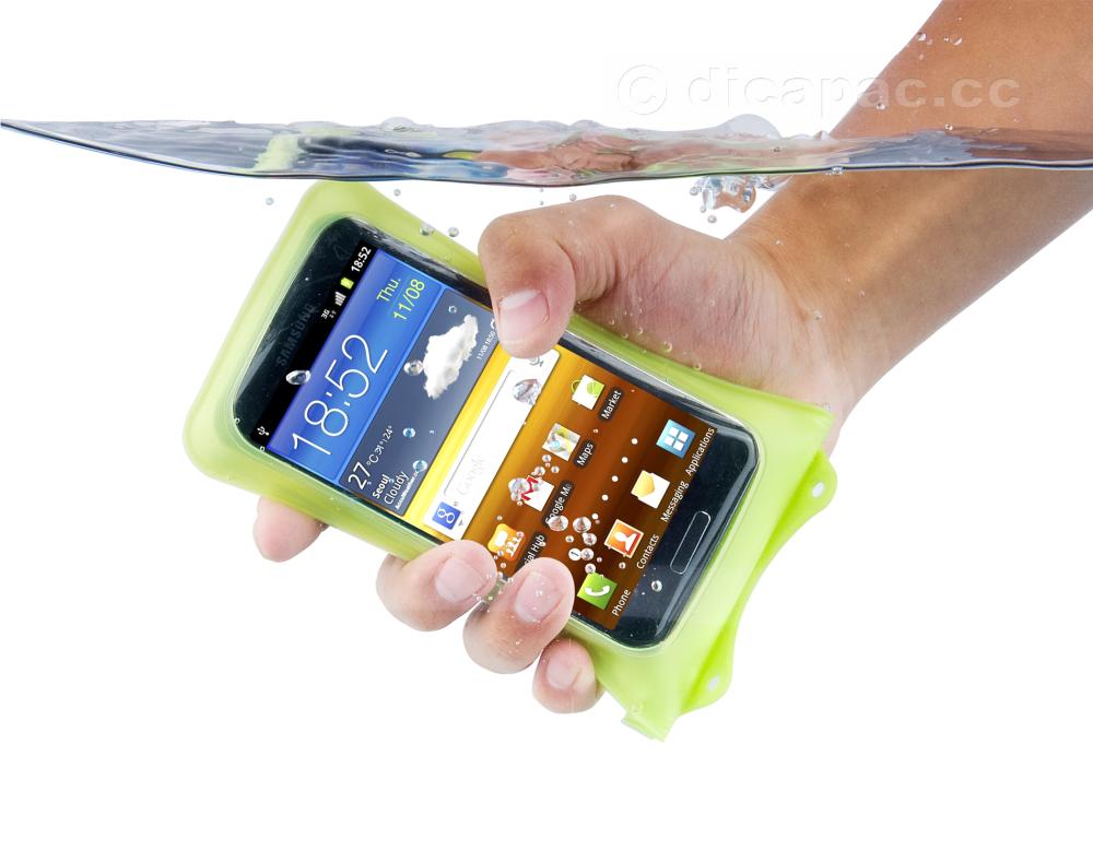 DiCAPac Mini-Smartphone Case wasserdicht grün