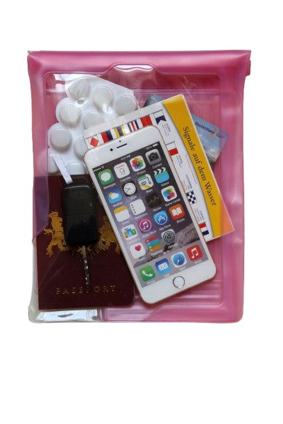 DiCAPac Mehrzwecktasche, Dokumententasche, Kartentasche, Dry Bag wasserdicht, pink